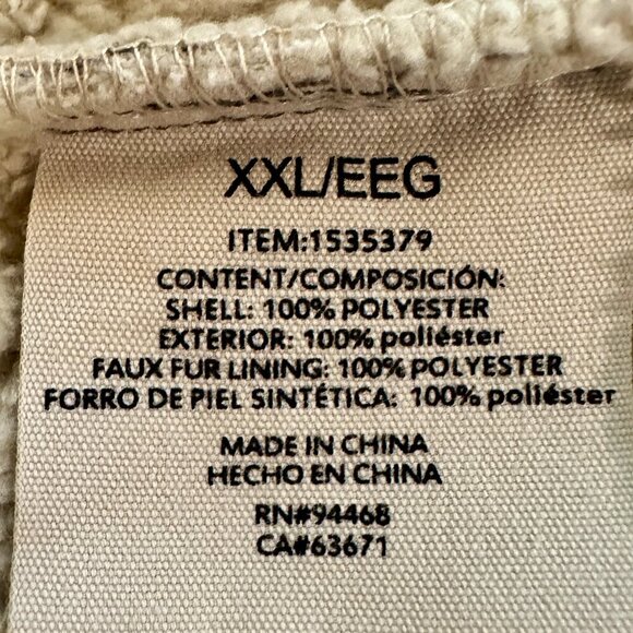 Sage Sherpa Lined Fleece Women's Jacket Size XXL Gray Plaid Lightweight Boho NEW - Picture 7 of 14